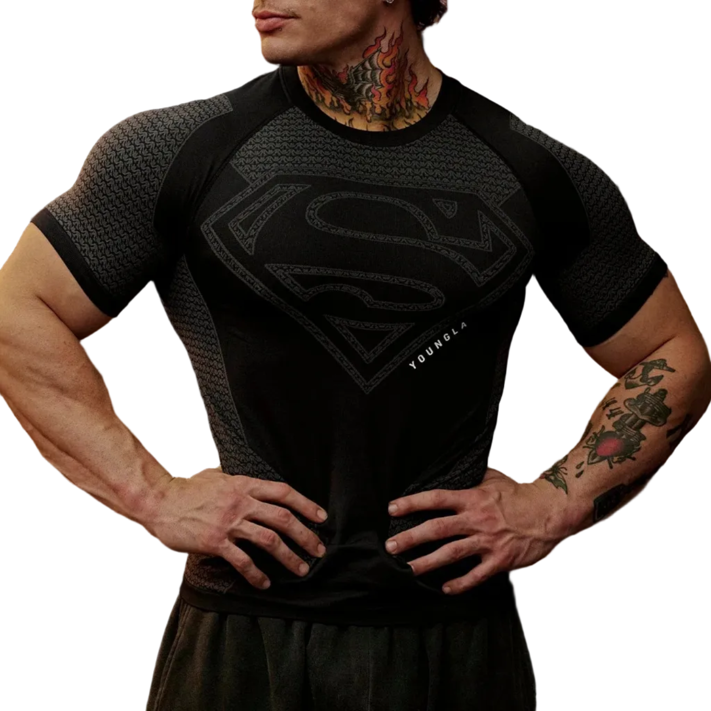 Superman Black Compression Shirt