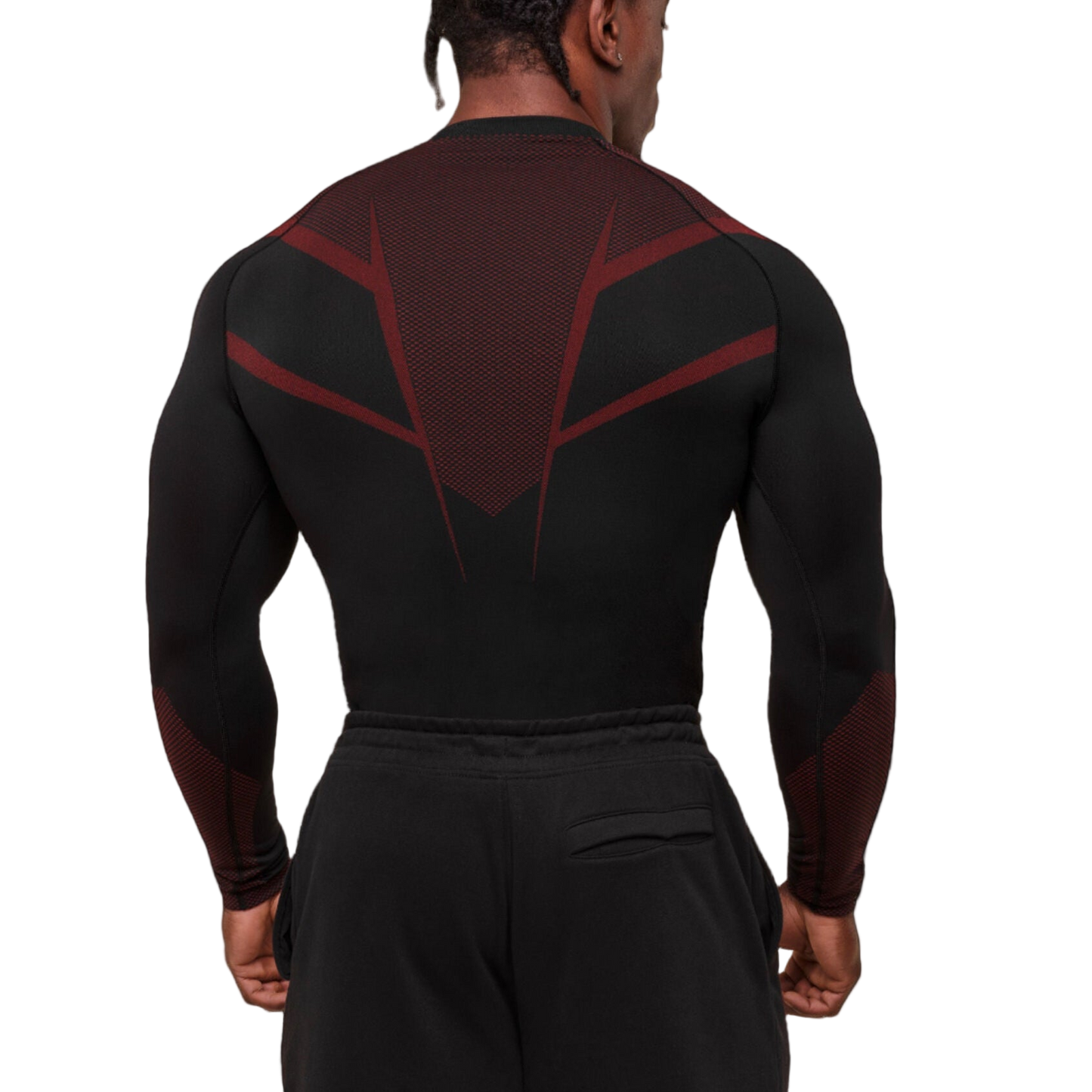 Wine Red Long Sleeve Compression