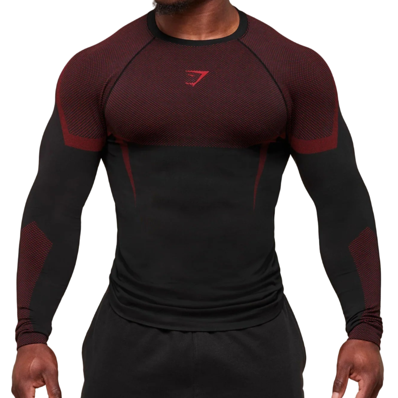 Wine Red Long Sleeve Compression