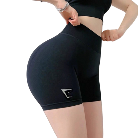 Women High Rise Black Shorts
