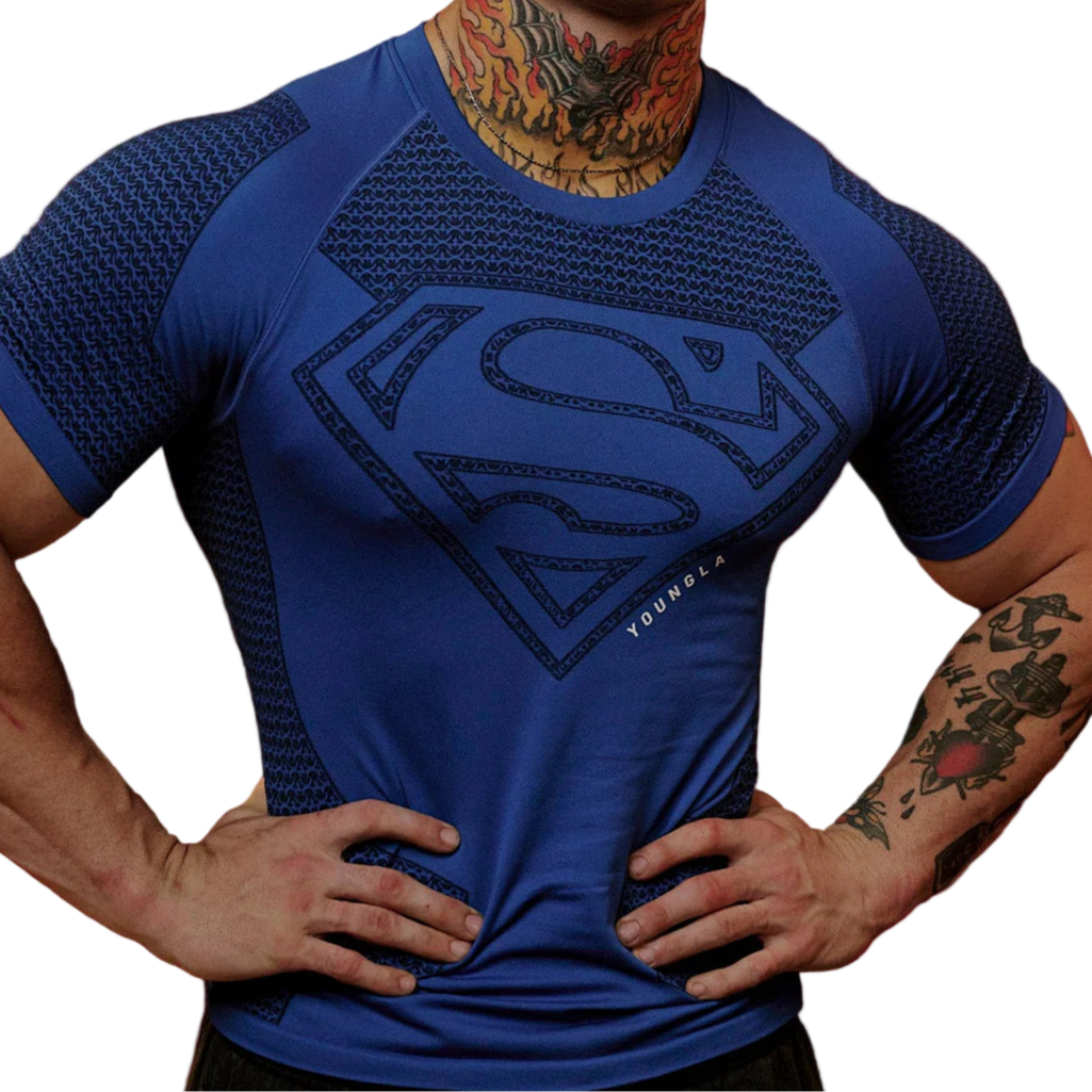 Superman Blue Compression Shirt
