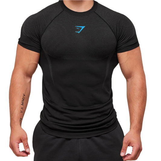 Black & Blue Compression Shirt