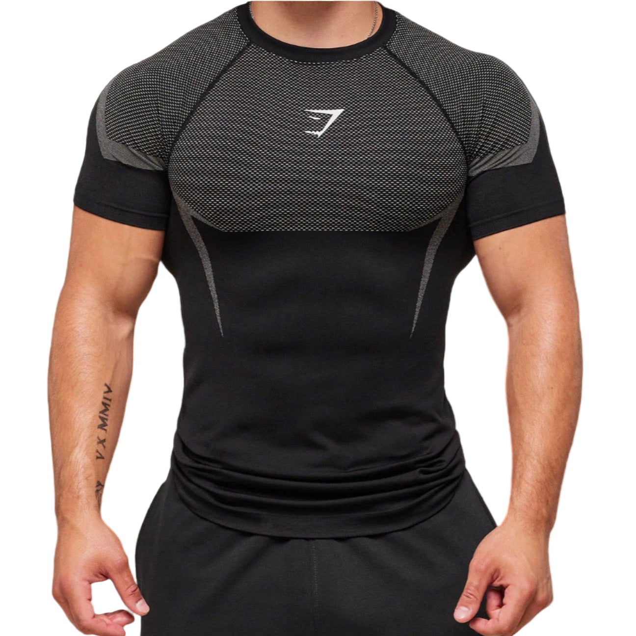 Black & Gray Compression Shirt