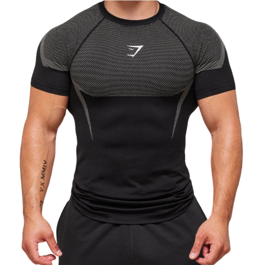 Black & Gray Compression Shirt