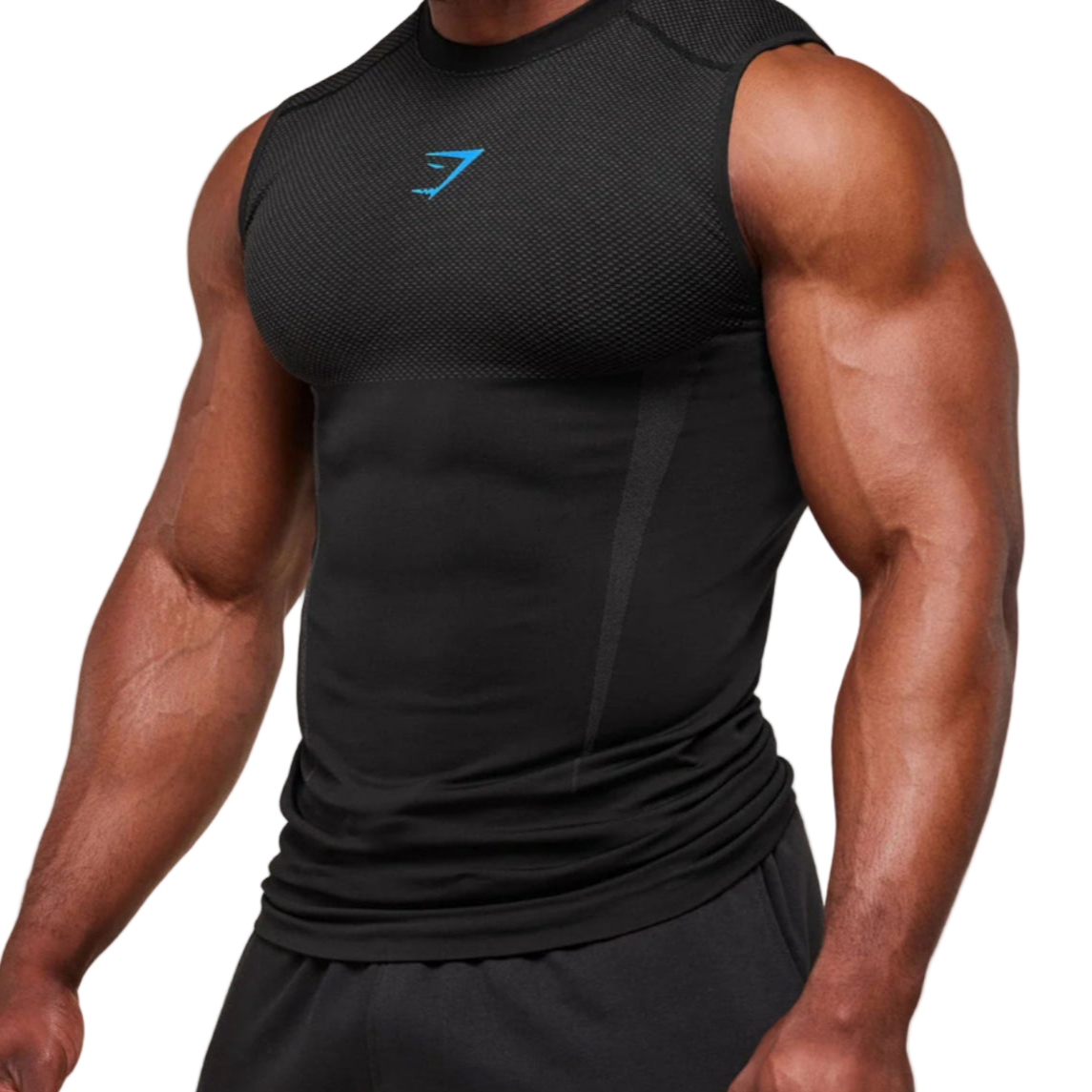 Black & Blue Compression Tank Top