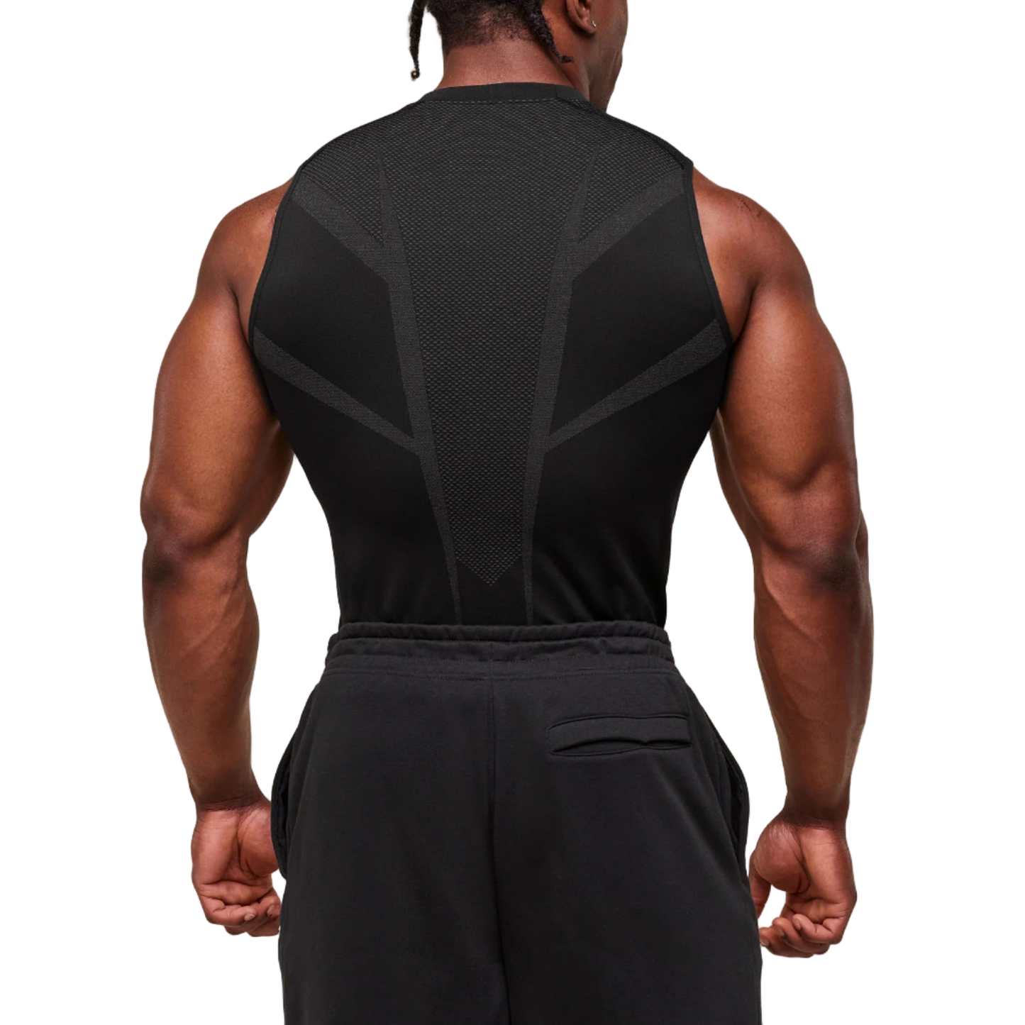 Black & Blue Compression Tank Top