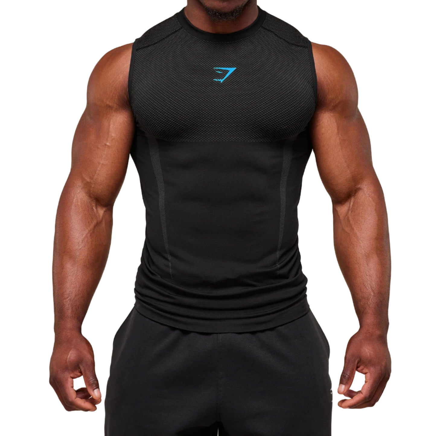 Black & Blue Compression Tank Top