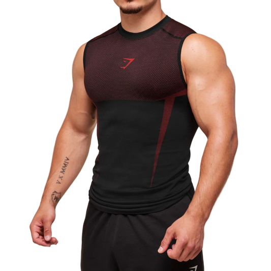 wine red compression tank top