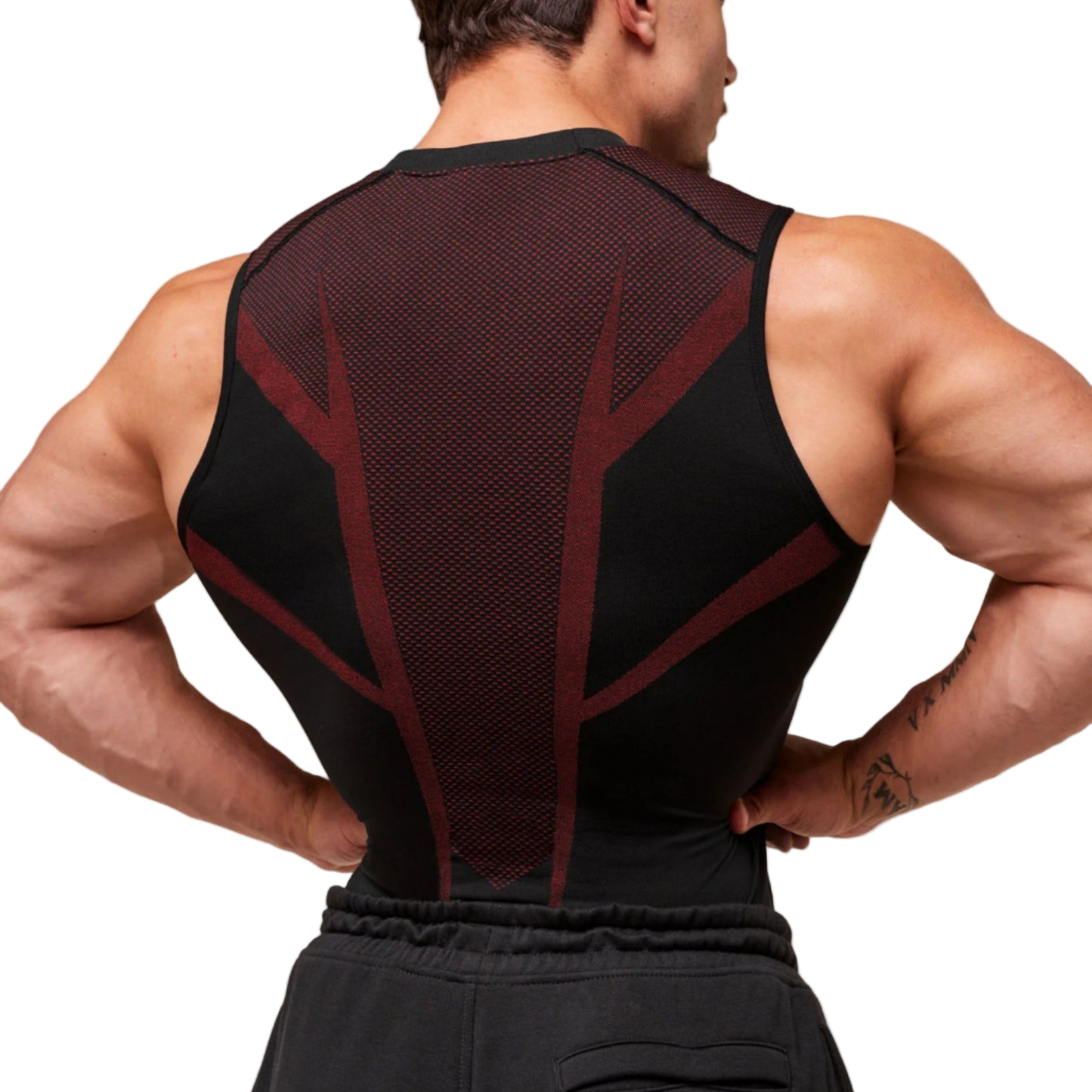 wine red compression tank top