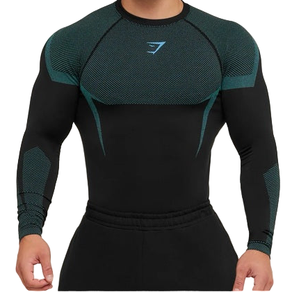 Brand Blue Long Sleeve Compression